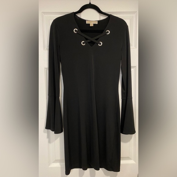 MICHAEL Michael Kors Grommet Lacing Matte Jersey Dress - Picture 3 of 5